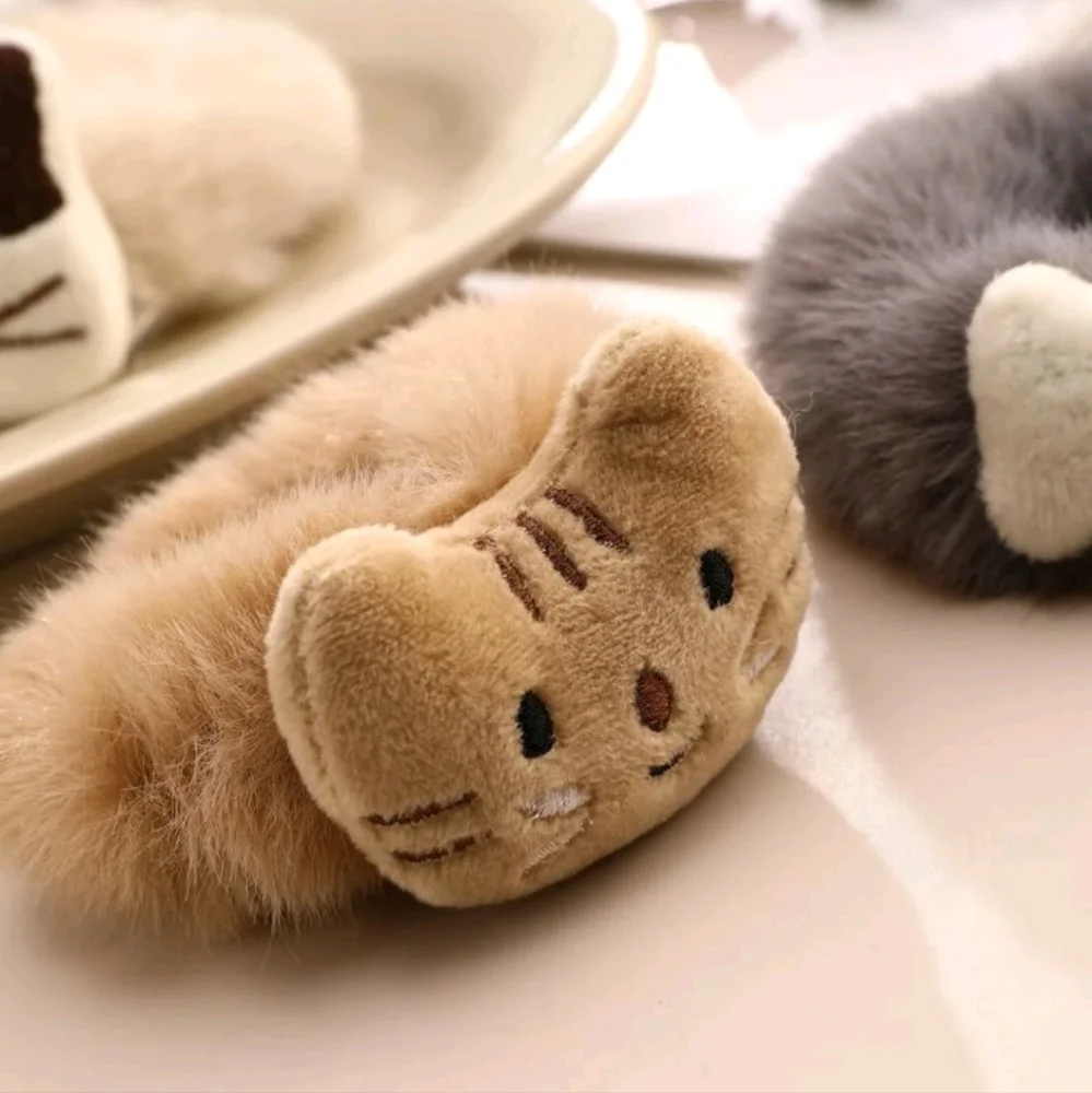 Cat & Fish Fuzzy Plush Hairbands - Picture 5 of 5